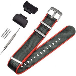 Kal-Nato Nylon Bracelet Compatible Avec Casio G-Shock Ga-110 120 Ga-400 Gd-100 Dw-5600 Gls-8900 Canvas Men Bracelet Band Black Adapters - Neuf