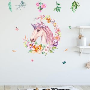 ERYI-1103 Sticker Mural Pour Chambre D'Enfant Motif Licorne Décoration Pour Chambre D'Enfant Ou De Bébé - Neuf