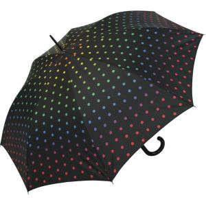 Parapluie Automatique, Noir &Agrave; Pois, 102 Cm, Parapluie Automatique - Neuf