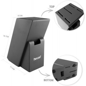 Set Couteau Cuisine,7 Pi&egrave;ces Couteaux De Cuisine Avec Bloc En Bois Et Ciseaux Lame En Acier Inoxydable Et Poign&eacute;e Ergonomique,Couteau Cuisine Professionnelle Pour Hacher,Trancher (Rose) - Neuf