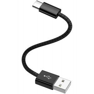 Câble Tressé Carplay Pour Iphone 16 15 De Voiture 30 Cm,18w 3a Cable Tressé Voiture Pour Apple Carplay Et Android Auto,Câble Usb Vers Usb C Charge Rapide Données Pour Samsung A55 A54 A15 A34 Pixel 8a - Neuf