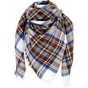 Kalanka-Écharpe Femme Homme Châle Cachemire Ecossaise Mode Ponchos Plaid Foulards Automne Hiver Oversize Cape Glands Scarf Carreaux Chaud Carrée Souple Étole Couvertures - Neuf