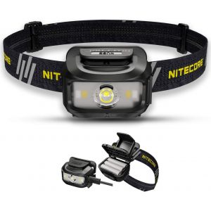 Nu35 Lampe Frontale Rechargeable - Hybride Double Puissance - Led 460 Lumens - Etanche Ip66 / Lampe Frontale Rouge ([ Noir ]) - Neuf