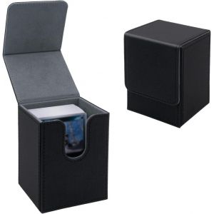 Mdy-Vertical Trading Card Storage Box Contenir À 100+ Cartes Pour Mtg, Commander Tcg, Cartes À Collectionner - Noir - Neuf