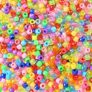 1800pcs Colorful Pony Beads Bracelet Beads For Bracelets,Colorful Beads For Stringing 6 X 8 Mm Beads For Jewellery,Acrylic Beads For Diy Bracelet Jewellery Making - Neuf