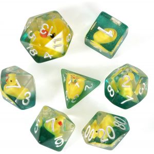 Ensemble De 7 Dés Polyédriques Et Rpg Dnd Duck Dice Avec Duck I - Neuf
