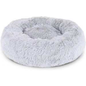 Panier Rond Pour Chien Coussin Chat Panier À Beignets 40 Cm Gris Clair - Neuf