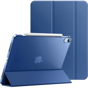 Coque pour iPad Air 11 Pouces M3/M2 (2025/2024), iPad Air 5e/4e (Mod&egrave;le 2022/2020, 10,9 Pouces), Support Mince Dos Dur Housse &Eacute;tui avec Veille/R&eacute;veil Automatique (Marine) - Neuf