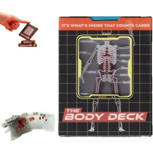Eryi-The Body Deck - Cartes À Jouer D'anatomie Squelette - Cartes D'apprentissage De L'anatomie Humaine - Cartes À Jouer Transparentes - Idéal Pour Les Étudiants, Les Éducateurs Et Les Collectionneur - Neuf