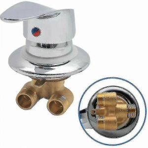 Mitigeur Robinet Cabine De Douche En Laiton Robinet Sortie Inverseur Chrome Douche Mitigeur Robinet G1/2 Connecteur Eau Froide Et Chaude Mélangeur Douche 2024-Nouveau - Neuf