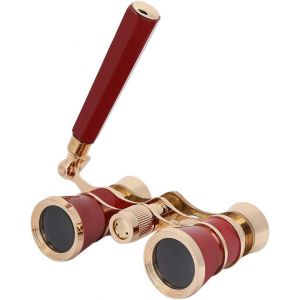 1 Opéra Lunettes, Jumelles, 3X25 Théâtre Lunettes Télescope avec Poignée Pliable, d'un Mini-Léger Jumelles Compactes pour le Concert du Théâtre de l'Opéra de Visite de la ville(Rouge) - Neuf