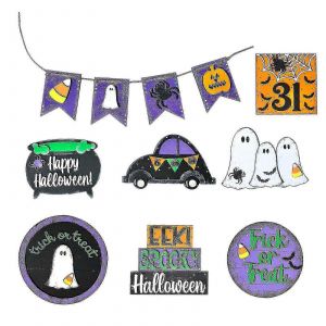 Plateau de décoration d'Halloween pour le bureau de fête Affichage en couches Accessoires effrayants - Neuf