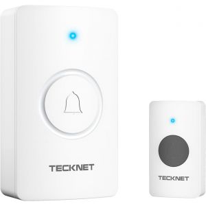 Sonnette sans Fil &agrave; Pile, 400M Sonnette sans Fil Exterieur &Eacute;tanche, IP44 &Eacute;tanche Carillon Electronique, Carillon Electronique Kit pour Maison, 60 M&eacute;lodies, 5 Niveaux Volumes - Neuf