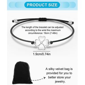 Bracelet Porte-Bonheur Tr&egrave;fle &Agrave; Quatre Feuilles Bracelet Tr&egrave;fle Bracelet D'amiti&eacute; Pour Op&eacute;ration De Test D'encouragement - Neuf
