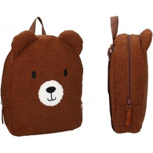 Kalsc-Sac À Dos En Moumoute Ours Pour Enfant Marron-Enfant-Ecole-Maternelle-Garderie-Cartable Garçon-Taille 28 Cm-Bretelles Réglables¿Idée Cadeau - Neuf