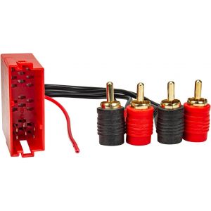 7003-006 Adaptateur Radio Pour Syst&egrave;me Actif Compatible Avec Audi Mini-Iso M&acirc;le 20 P&ocirc;les Vers Rca 4 Canaux Avec T&eacute;l&eacute;commande Rca M&acirc;le - Neuf
