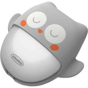 Veilleuse 2-En-1 Owl Night Light - Veilleuse Pour Enfants En Forme De Chouette - Veilleuse Nomade Et Rechargeable - S'allume Et S'&eacute;teint Automatiquement - Fonctionne Pendant 60hrs - Grise - Neuf