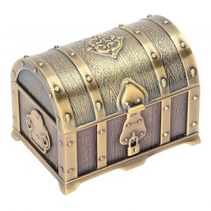 Bo&icirc;te De Rangement Classique Rectangle Vintage M&eacute;tal &Eacute;tui &Agrave; Bijoux Pour Femmes Filles Accessoires Boucle D'oreille Collier Collectionpetite Bo&icirc;te - Neuf