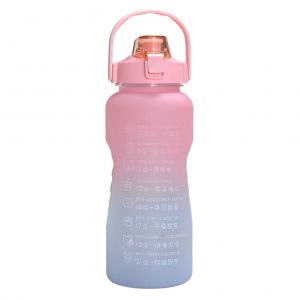Bouteille D'eau Portable Avec Couvercle Et Paille, Ideale Pour Les Sports De Plein Air, Avec Dragonne, Grande Capacite, Deux Couleurs - Neuf