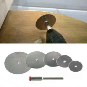 Ensemble de disques de coupe diamantés 5 pièces pour accessoires rotatifs Dremel Lames de scie circulaire Meules abrasives Mandrin de disque Outil électrique - Neuf