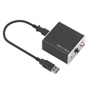 Carte son externe USB Convertisseur audio numérique coaxial sans alimentation Ordinateur HiFi Téléphone portable vers AUX - Neuf