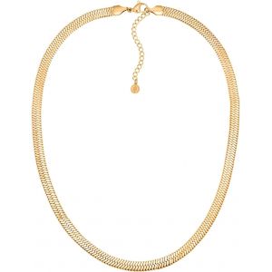 Day.Berlin - Cha&icirc;ne Serpent Robuste - 6 Mm De Large - Plaqu&eacute; Or 18 Carats - Collier Pour Femme - Longueur Variable - Cha&icirc;ne En Acier Inoxydable 316l - Sans Nickel Et Imperm&eacute;able - Neuf