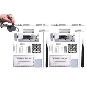 Kit D'outils De R&eacute;paration De Montres Avec Outil Pour Retirer Les Maillons, Outils De R&eacute;glage Du Bracelet Et Accessoires - Neuf