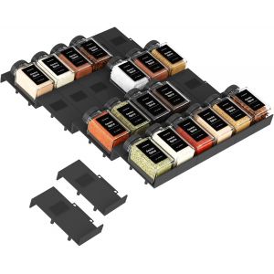 Jexnovashop-Rangement Epices Tiroir, 24 Pi&egrave;ces 12 * 5 * 2,5 Cm Organisateur Porte &Eacute;pices Pour Tiroirs De Cuisine, Tiroir &Agrave; &Eacute;pices Colocalisable Pour Pots D'&eacute;pices - Neuf