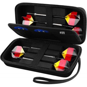 &Eacute;tui de rangement pour 6 fl&eacute;chettes en acier ou souples avec 6 poches pour ailettes et accessoires,Noir ,Porte-documents - Neuf