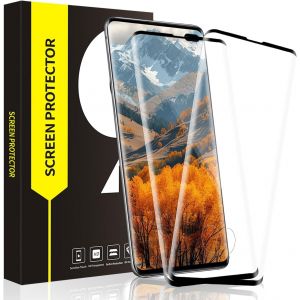 KAL-Lot De 2 Films De Protection D'&Eacute;cran En Verre Blind&eacute; Pour Samsung Galaxy S10 Plus, Bord 3D, Ultra R&eacute;sistant, Anti-Bulles, Anti-D&eacute;coloration, Haute R&eacute;solution - Neuf