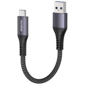 Maxonar Câble USB C Court 20cm/0.2M 10Gbps USB3.2 Gen2 Câble de Données Type C Android Auto QC3.0 3.1A USB A à C Chargeur Rapide pour Samsung Note20 Galaxy S23/S22 Z Flip 5 Pixel 8 OnePlus 1.[F727] - Neuf
