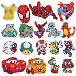 Trahoo-Ecusson A Coudre Enfant, 18 Pièces Patch Vetement, Sticker Vetement Thermocollant, Autocollant Thermocollant Vetement, Piece Thermocollante, Pour Vestes Jeans Sacs - Neuf