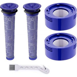Filtre Pour Dyson V8, Filtres De Rechange Aspirateur Pour Dyson V7, V8 Animal Absolute Motorhead, 2 Post-Filtres Hepa Et 2 Pré-Filtres, Remplacez Les Pièces 965661-01 Et 967478-01[SSE7112726] - Neuf