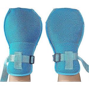 Lot De 2 Gants De Contention Pour Personnes &Acirc;g&eacute;es, Gants S&ucirc;rs, Respirants Et R&eacute;sistants Aux Griffures, Adapt&eacute;s Aux Personnes Atteintes De D&eacute;mence. - Neuf