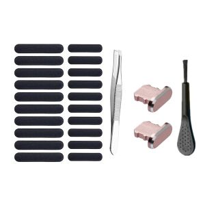 Kit De Protection Anti-Poussi&egrave;re Pour Haut-Parleur D'iphone - Or Rose, Comprend Des Bouchons Anti-Poussi&egrave;re Et Une Grille Pour Diff&eacute;rents Mod&egrave;les D'iphone - Neuf