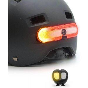Subzonal-Overade Innovation Fran&ccedil;aise - &Eacute;clairage Turn Pour Casque V&eacute;lo Et Trottinette, Rouge Avec Clignotants Droit-Gauche, T&eacute;l&eacute;commande Oximote Incluse, Fonction Feu Stop En Option. - Neuf