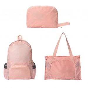 Sac &agrave; dos compressible fibre de polyester pliable imperm&eacute;able l&eacute;ger multifonctionnel sac &agrave; dos de randonn&eacute;e pour le camping en voyage rose - Neuf