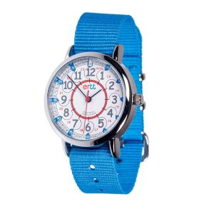 Nbgcm-Easyread Time Teacher Montre Enfant - Montre Pédagogique Garçon - Montre Pour Apprendre À Lire L'heure - Montre-Bracelet Éducative Pour Garçon Et Fille - Cadran Analogique - 12/24h - Neuf