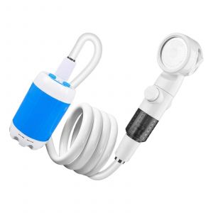 Pompe De Douche Rechargeable 4000 Mah, Debit Et Conception Compacte, Ideale Pour Le Camping Et Les Dortoirs. - Neuf