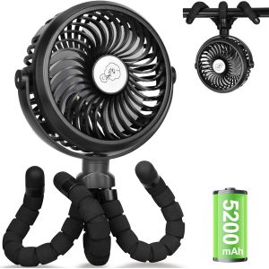 Amélioration Ventilateur Usb 5200Mah Rechargeable, Ventilateur Manuel Silencieux À 3 Vitesses & 360° Ajustable, Mini Ventilateur De Table Portable Camping 24 Heures, Ventilateurs D[VEN750759] - Neuf