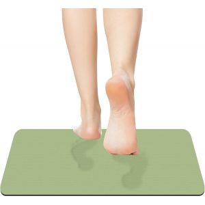Kal-Grand Tapis De Bain Antidérapant Super Absorbant À Séchage Rapide Pour Salle De Douche, Baignoire, Évier, Chambre À Coucher (Vert, 40 X 60 Cm) - Neuf