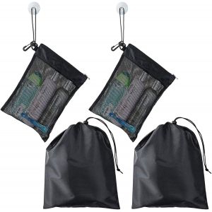 KALANKA-4 Pièces Trousse de Toilette pour Homme et Femmes, Trousse de Toilette Voyage Sac de Toilette Voyage Imperméable et Suspendu Cosmétique Organisateur pour Sport Voyages Le Camping - Neuf