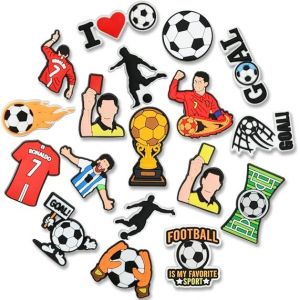 18 Pcs Chaussure Charmes, Crocs, Broches, Accessoires Pour Les Filles Et Les Garçons, Chaussure Charms, Bracelet De Décorations, De Cadeaux D'anniversaire - Neuf