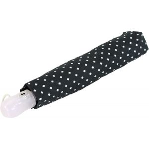 meimie-Mini Magic - 212 Grammes - Parapluie Automatique Super Léger À Pois Noirs - Poignée Sensible Aux Uv Noir 94 Parapluie De Poche Automatique - Neuf