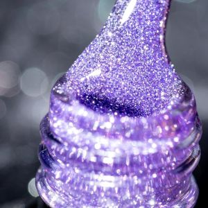 Sjzg-Vernis &Agrave; Ongles &Agrave; Gel Flash R&eacute;fl&eacute;chissant, Vernis &Agrave; Ongles Holographiques Flash R&eacute;fl&eacute;chissant, Kit D'ongles &Agrave; Gel (Violet) - Neuf