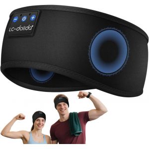 Bandeau Bluetooth Écouteurs Casque De Sommeil,Cadeaux Pour Homme Femme,Les Mains Libres, Casque Dormir Doux Avec Ultra-Fins Hd Stéréo Pour L'Entraînement,Voyage,Méditation,Yoga Et [J1114] - Neuf