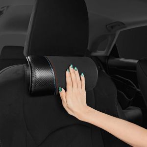 Coussin de nuque pour appui-t&ecirc;te de voiture, coussin de voyage pour voiture, coussin de s&eacute;curit&eacute; noir, coussin de soutien pour la nuque, coussin de voyage pour voiture, design ergonomique, coussin confortable pour hommes et femmes - Neuf