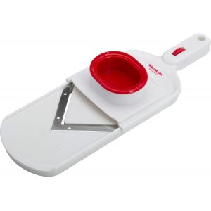 Subzonal-Coupe-L&eacute;gumes &Agrave; &Eacute;paisseur De Coupe R&eacute;glable, Lame En Acier Inoxydable En Forme De V, Avec Prot&egrave;ge-Doigts, V-Hobel, Blanc/Rouge, 11472260 - Neuf