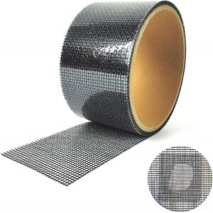 Kit de Réparation Moustiquaire, 5cm x 5m Ruban Adhesif Reparation Moustiquaire, Patch Repare Moustiquaire Réparation de Fenêtre, Ruban de Réparation de Moustiquaire en Fibre de Verre pour Réparer - Neuf