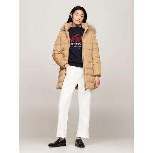 Doudoune &Agrave; Capuche Avec Fausse Fourrure Heritage Down Tyra Coat With Fur/Classic Khaki - M - Neuf